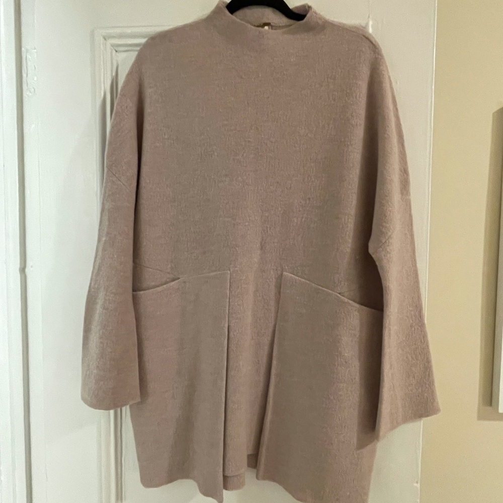 Free People tunic/sweater dress, taupe, size small, NWT